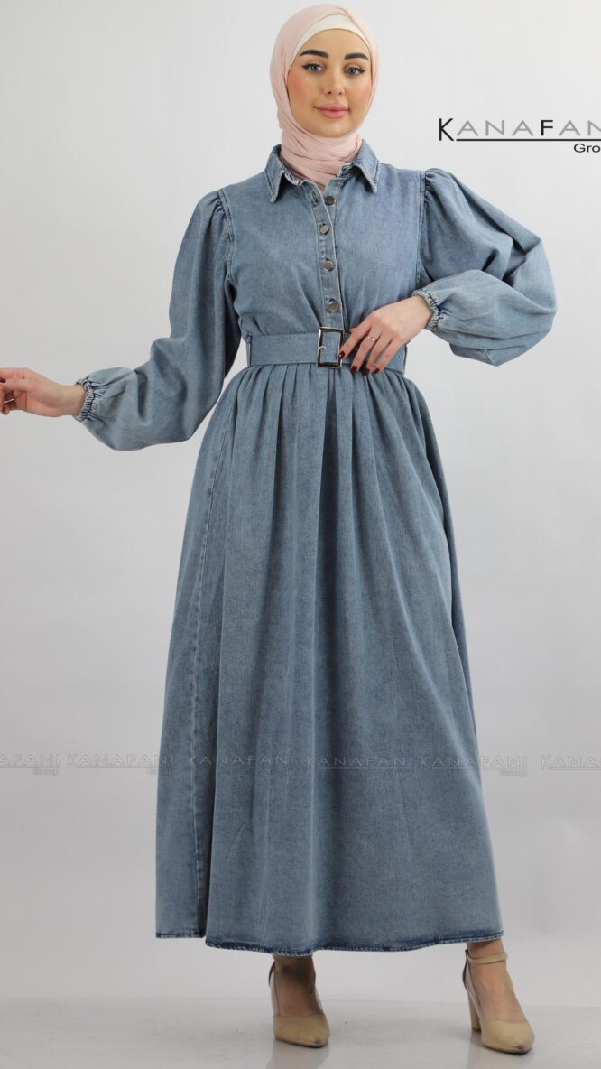 LONG JEANS DRESS BIG SLEVE